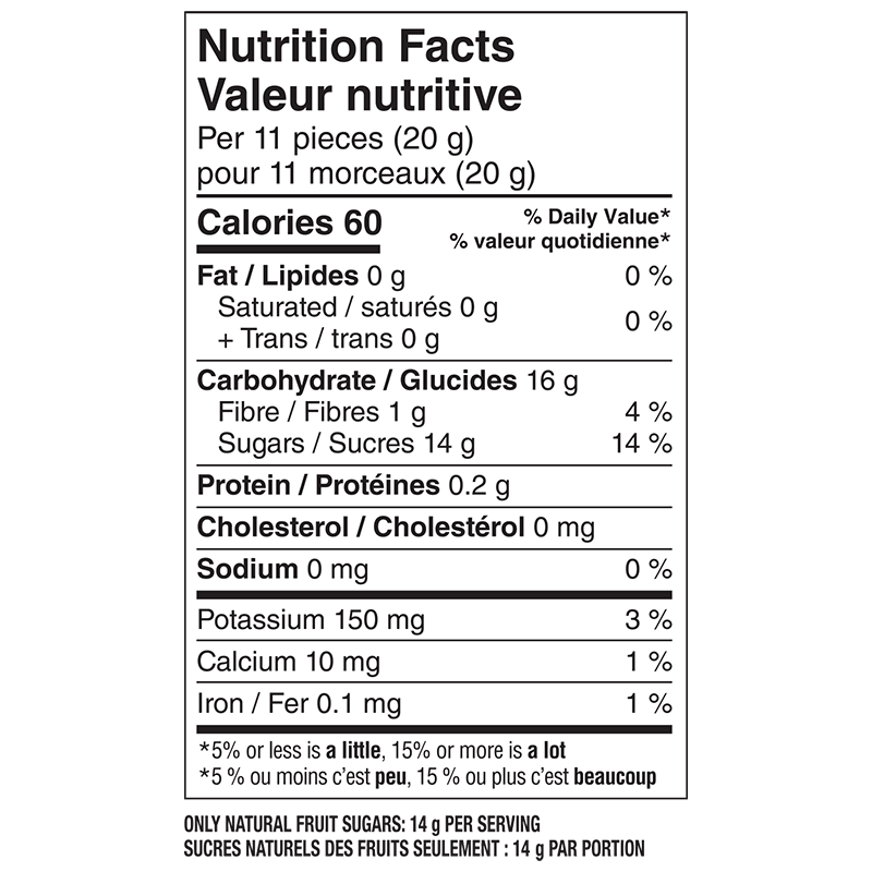Informations nutritionnelles