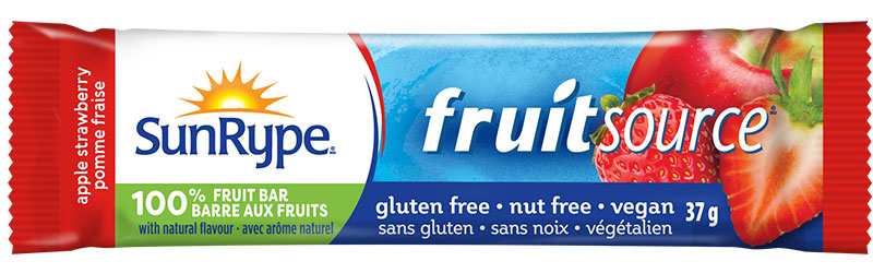 SunRype Fruitsource POMME FRAISE Printed Film 37g