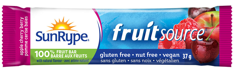 SunRype Fruitsource POMME CERISE BAIES Printed Film 37g