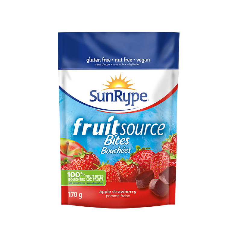 SunRype Fruitsource POMME FRAISE Printed Film 170g