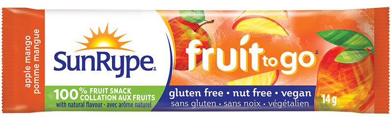 SunRype Fruit to Go POMME MANGUE Printed Film 14g